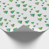 Waldgrünes Muster. Geschenkpapier (Ecke)
