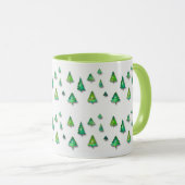 Waldgrünes Muster. Tasse (VorderseiteRechts)