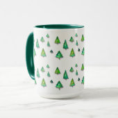Waldgrünes Muster. Tasse (Vorderseite Links)