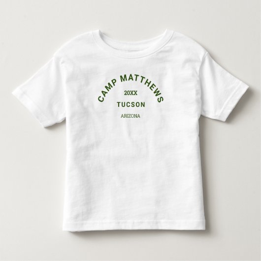 Waldgrünes Wappen Familienausflug Camping Kleinkind T-shirt (Vorderseite)