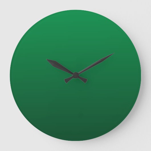 Waldgrüntöne Große Wanduhr (Vorderseite)