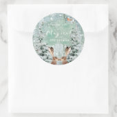 Waldhaine Winterurlaub Runder Aufkleber (Tasche)