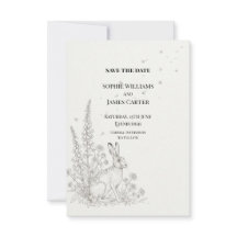 Waldhase Botanische Hochzeit Save The Date