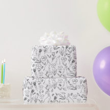 Waldhase und Karotte Geschenkpapier