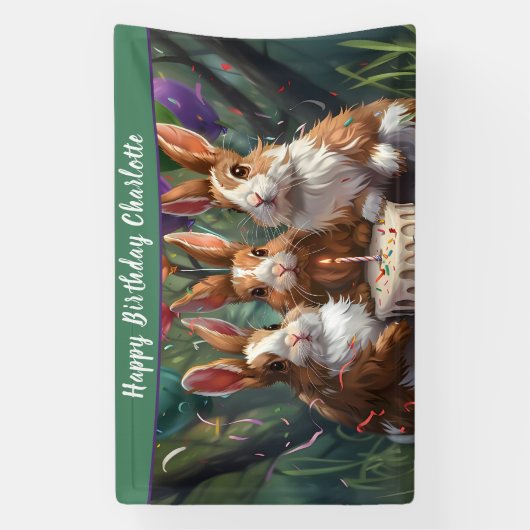 Waldhasen Geburtstagspartei Banner (Vertikal)