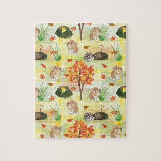 Waldhasen,Igel Puzzle (Vertikal)