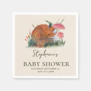 Waldherbst-Baby-Party Cottage Core Serviette