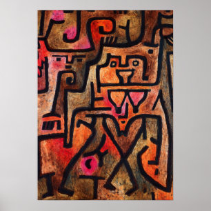 Waldhexe, Paul Klee Abstrakte Kunst Poster