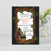 Waldhexen-Party Einladung (Stehend Vorderseite)