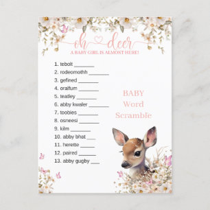 Waldhirsch-Baby-Party-Spiel Postkarte