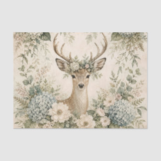 Waldhirsch Blumen, Cottage-Core-Botanik Seidenpapier