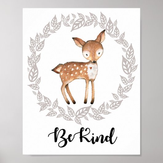 Waldhirsch-Druck Poster (Vorne)