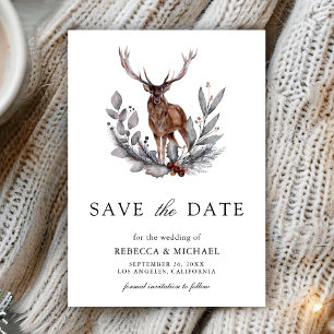 Waldhirsch-Foto-Hochzeit Save The Date