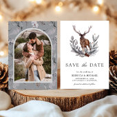 Waldhirsch-Foto-Hochzeit Save The Date