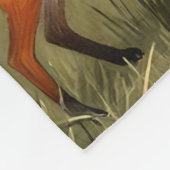 Waldhirsch-Fuchs-Waldhütte-Szene Fleecedecke (Ecke)
