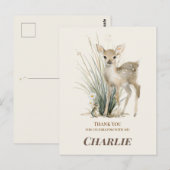 Waldhirsch-Geburtstags-Dankeskarten Postkarte (Vorne/Hinten)