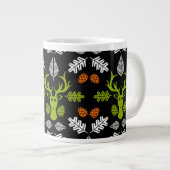 Waldhirsch-Naturdruck Jumbo-Tasse (Vorderseite Rechts)