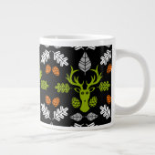 Waldhirsch-Naturdruck Jumbo-Tasse (Rechts)