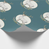 Waldhirsch-Waldvolkskunst-Geschenkpapier Geschenkpapier (Ecke)