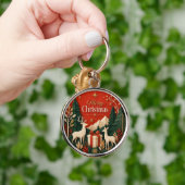 Waldhirsch-Weihnachtsgeschenk Schlüsselanhänger (Hand)