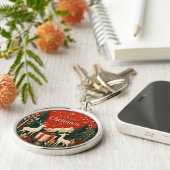 Waldhirsch-Weihnachtsgeschenk Schlüsselanhänger (Seite)