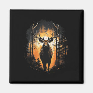 Waldhirsch-Wildtier-Tierillustration 1 Magnet