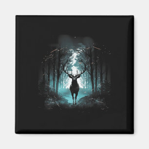 Waldhirsch-Wildtier-Tierillustration 2 Magnet
