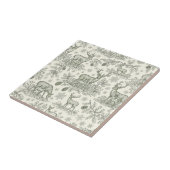 Waldhirsch-Winter-Toile-Muster Fliese (Seite)