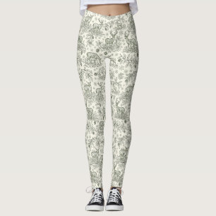 Waldhirsch-Winter-Toile-Muster Leggings