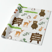 Waldhirschbärkaninchenfuchsigel Geburtstag Geschenkpapier (Ungerollt)