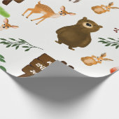 Waldhirschbärkaninchenfuchsigel Geburtstag Geschenkpapier (Ecke)