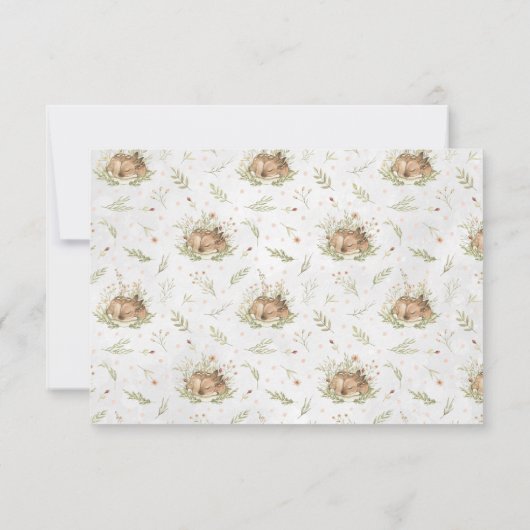 Waldhirsche | Baby Shooting Game Einladung (Rückseite)