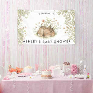 Waldhirsche   Babydusche Begrüßungsbanner Banner
