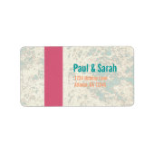 Waldhirsche Birkenbaum Pink-Minnenkoralle-Etikett Adressaufkleber (Vorne)