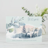 Waldhirsche Einladung (Stehend Vorderseite)