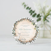 Waldhirsche | Einladung der Babydusche (Stehend Vorderseite)