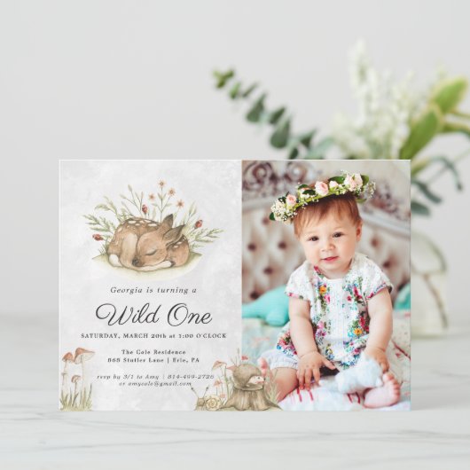 Waldhirsche | Einladung von Waldbrennen (Stehend Vorderseite)