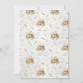 Waldhirsche | Forest Baby Shower Einladung (Rückseite)