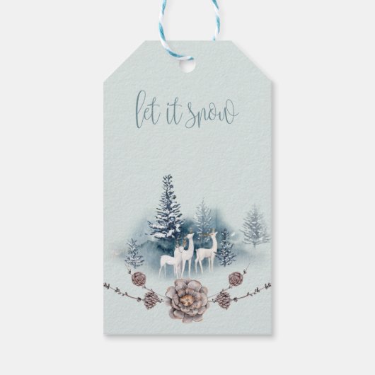 Waldhirsche Geschenkanhänger (Rückseite)