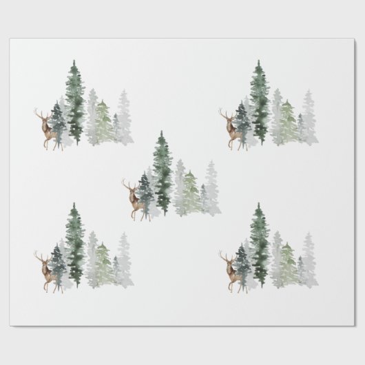 Waldhirsche Geschenkpapier (Flach)