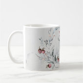 Waldhirsche im Weihnachtskranz Kaffeetasse (Links)