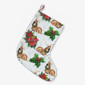 Waldhirsche in Aquarellen Weihnachten Kleiner Weihnachtsstrumpf (Vorderansicht (hängend))