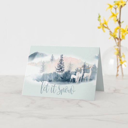 Waldhirsche Karte (Gelbe Blume)