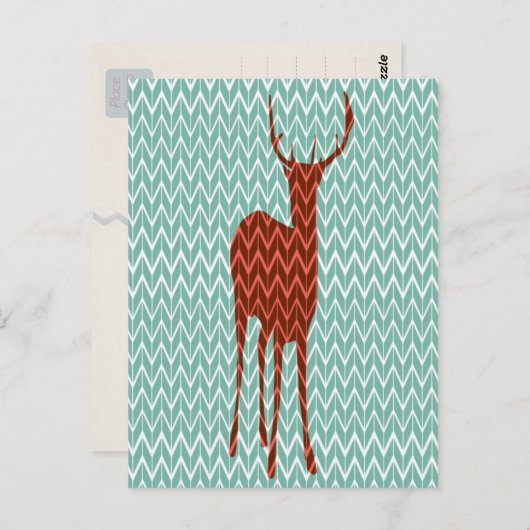 Waldhirsche Postkarte (Vorne/Hinten)