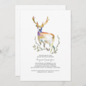 Waldhirsche Rustikales Brautparty Einladung (Vorne/Hinten)