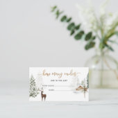 Waldhirsche schätzen, wie viele Bonbons eine Karte (Stehend Vorderseite)