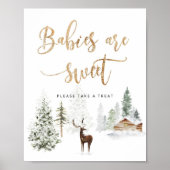 Waldhirsche Süße Babies Poster (Vorne)