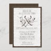 Waldhirsche und Birkengeschlechtsdarstellung Einladung (Vorne/Hinten)