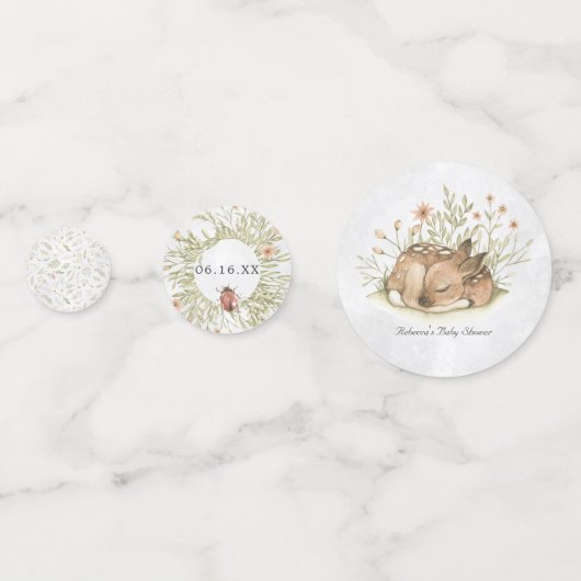 Waldhirsche | Waldtierisches Party Konfetti (Rückseiten)