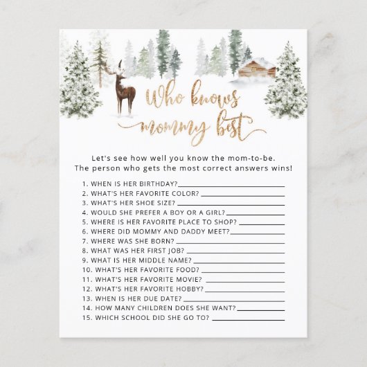 Waldhirsche Wer Mami kennt das beste Wild (Vorderseite)